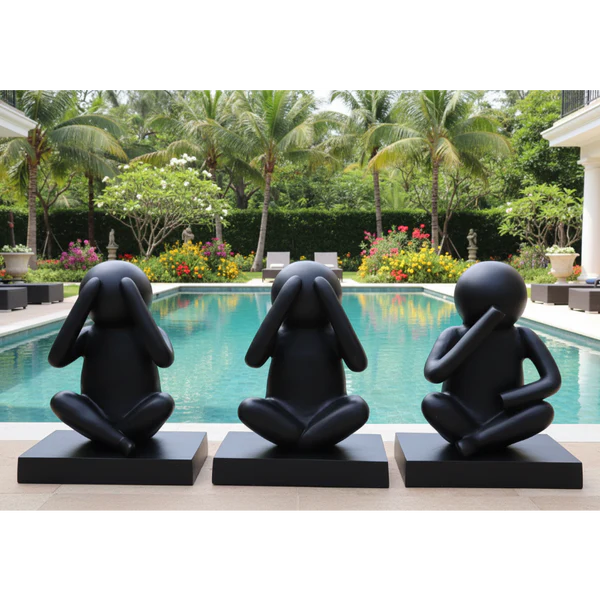 Sophos Pool Side Metal Sculptures ( Set of 3)