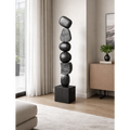 Black Wood Japandi Large Sculpture
