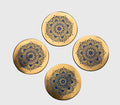 Kansa Engraved brass coaster set Round