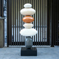 Wooden Pebble Totem Sculpture (3 Feet)