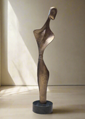 Lady Metal Marble Sculpture (5 feet)