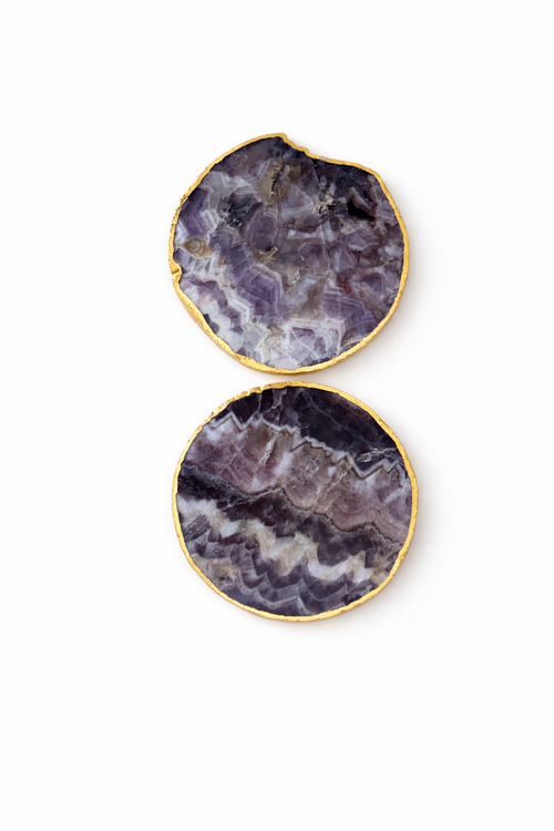 Amethyst Agate Coasters