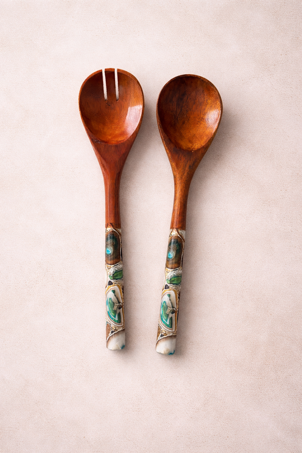 Artisian Wooden Green Salad Servers (Set of 2)