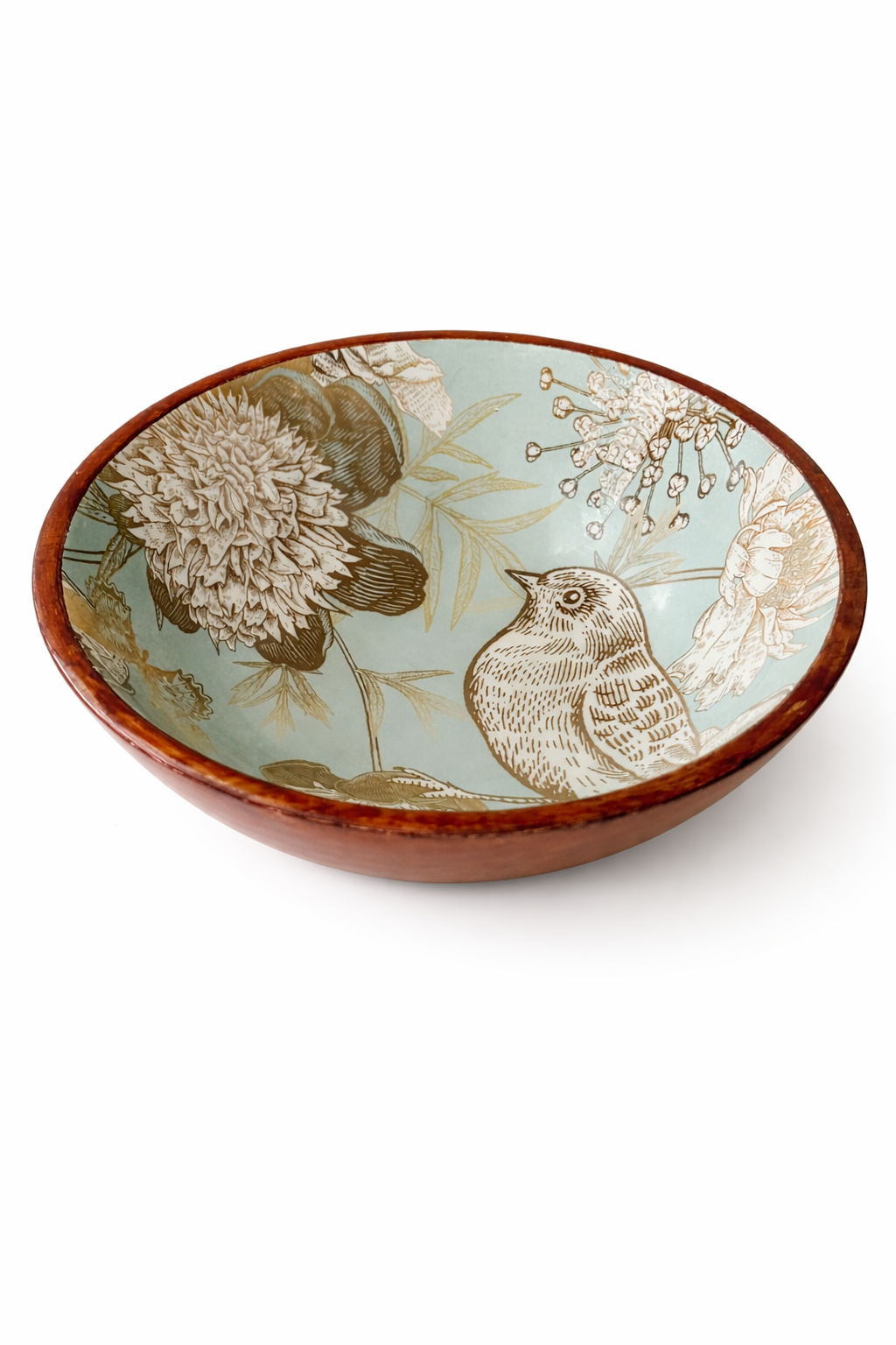 Birds of paradise Wooden Bowl