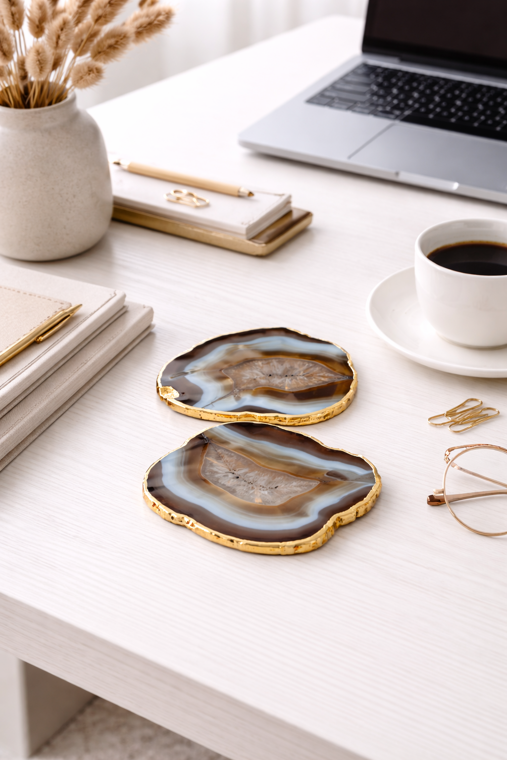 Brown Agate Coasters