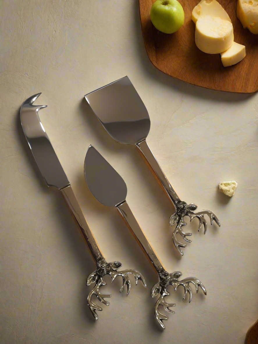 Deer Christmas Cheese knives (set of 3)