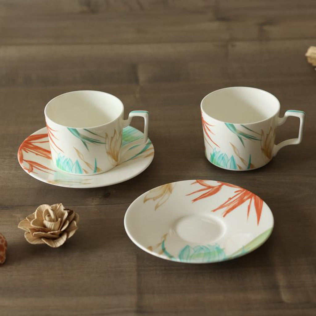 Fabella Rainbow Modern Tea cup set (Set of 15 pcs)