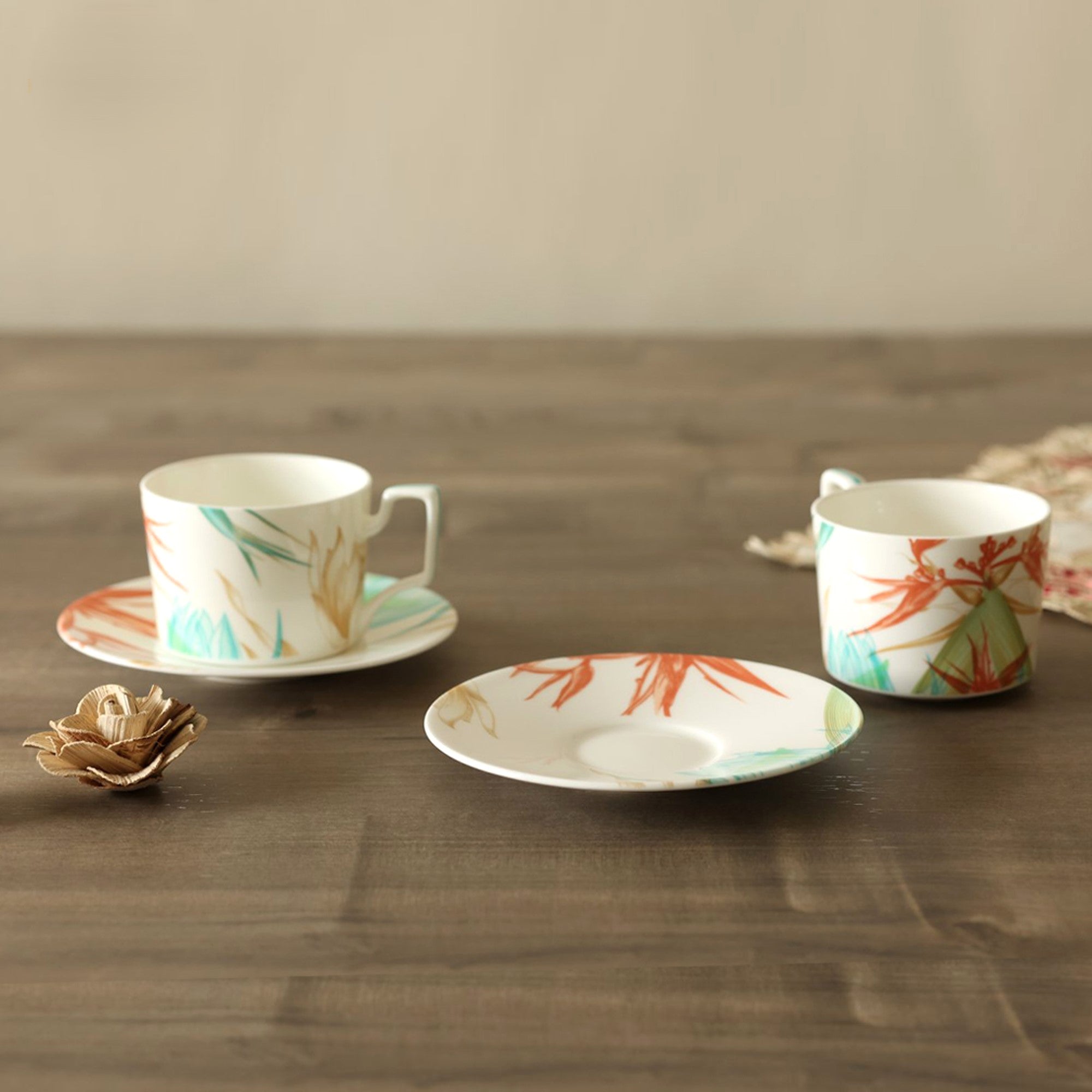 Fabella Rainbow Modern Tea cup set (Set of 15 pcs)