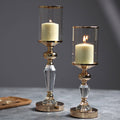 Fulgor Rose Gold Crytsal Candle Stands