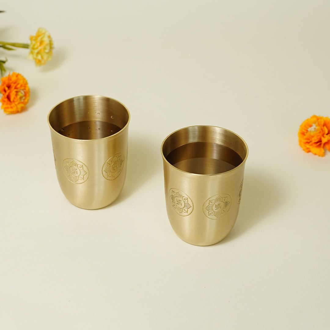 Kansa Brass Coin Glass