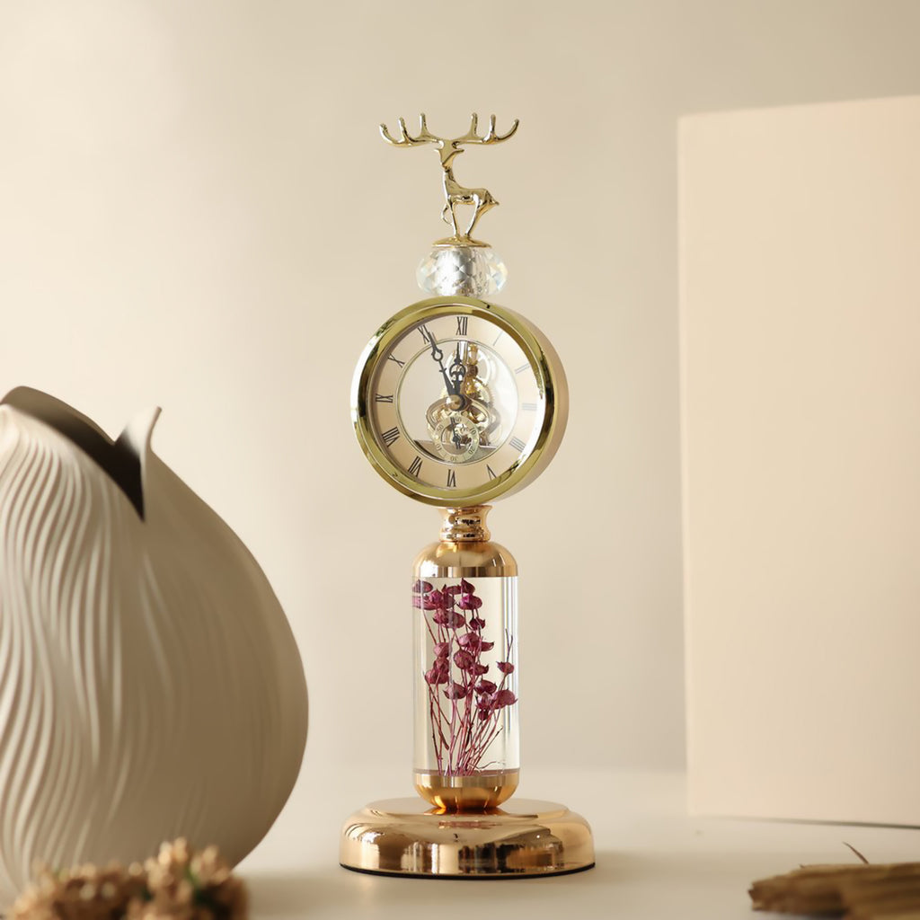 Kheima Modern Office Table Clock (Red)