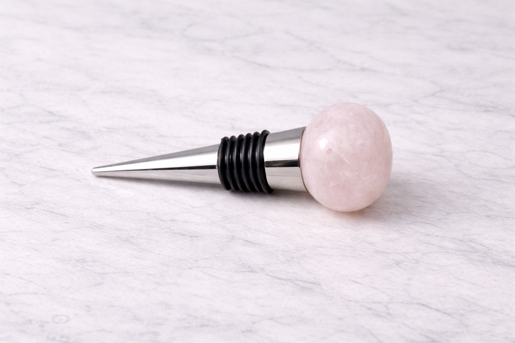 Rose quartz wine/bottle stopper
