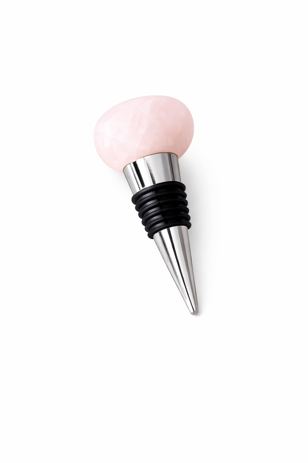 Rose quartz wine/bottle stopper