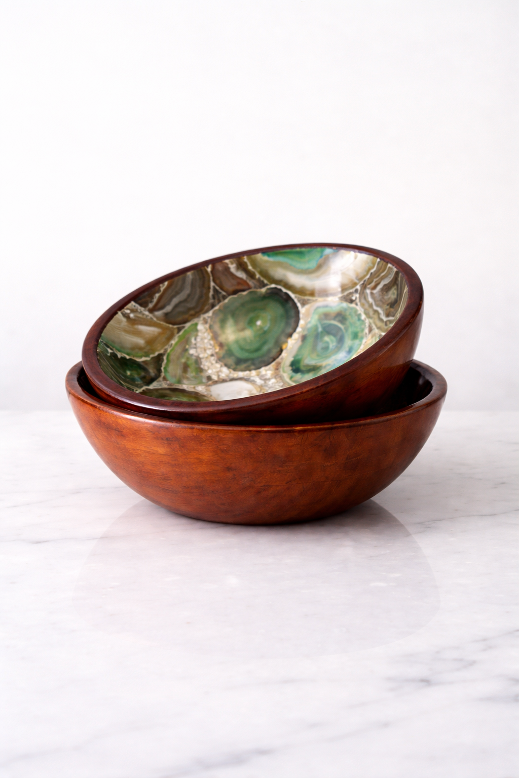 Artisian pair Wooden Bowl