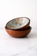 Birds of paradise Wooden pair Bowl