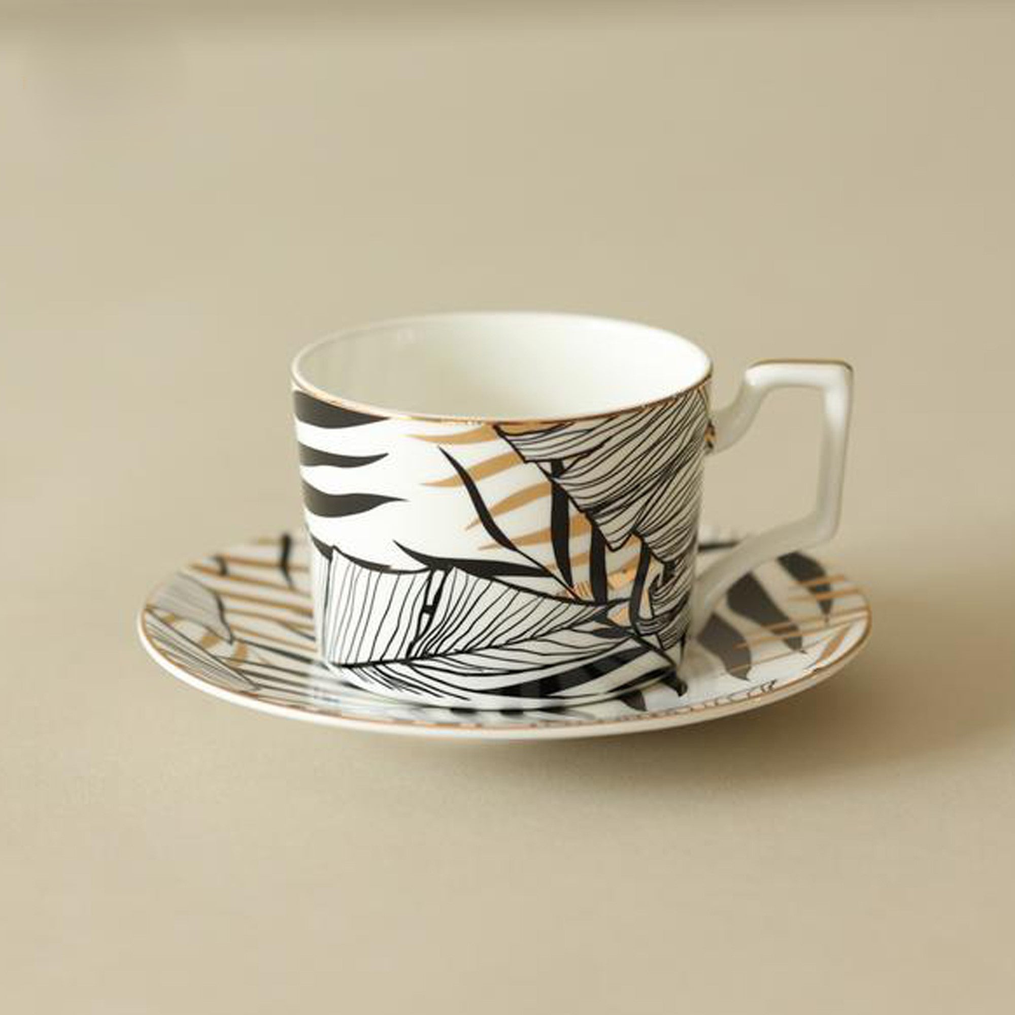 Wedding Gold leaf Luxury Tea set (Set of 15 pcs)