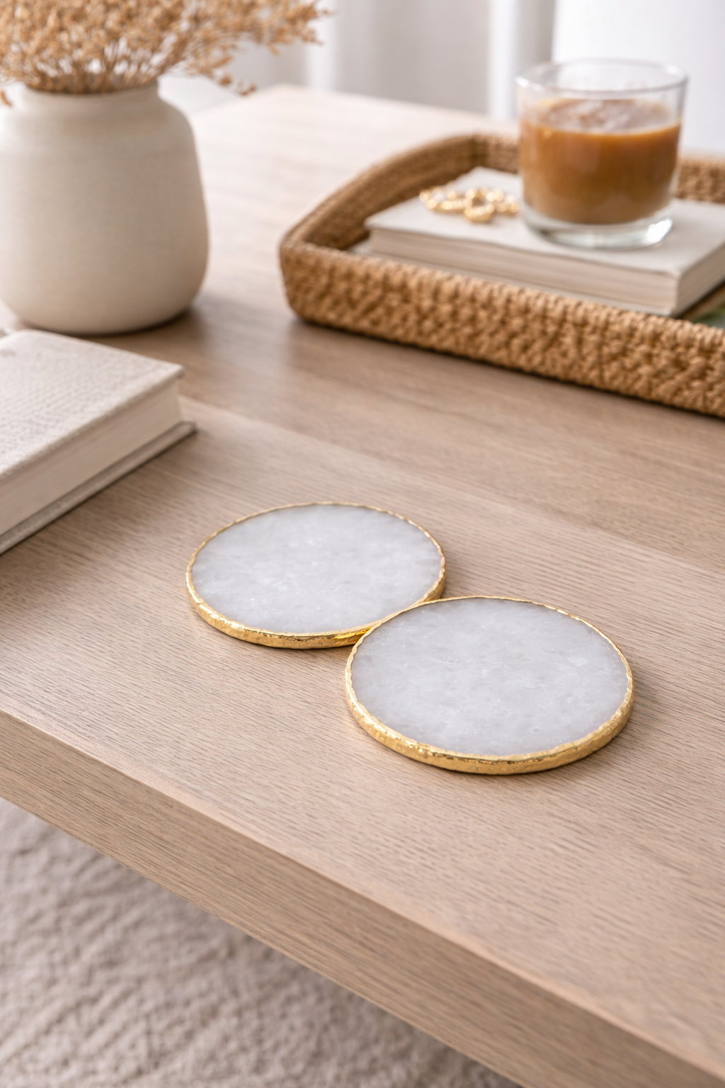 White Agate Coasters