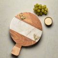 Wooden Marble  Cheese Platter (10 inches)